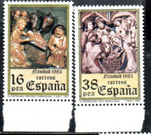 SPAIN ESPAÑA SPAGNA 1983 CHRISTMAS NATALE NOEL WEIHNACHTEN COMPLETE SET SERIE COMPLETA MNH - Nuevos