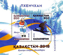 Kazakhstan 2018 Olympic Winter Games S/s, Mint NH, Sport - Olympic Winter Games - Skiing - Sci