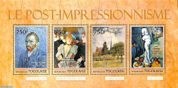 Togo 2013 Post Impressionism 4v M/s, Mint NH, Henri De Toulouse-Lautrec - Modern Art (1850-present) - Vincent Van Gogh - Togo (1960-...)