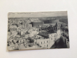 Carte Postale Ancienne (1911) Cadiz Vista General Y Plaza De Toros - Cádiz