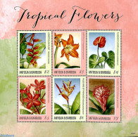 Antigua & Barbuda 2018 Tropical Flowers 6v M/s, Mint NH, Nature - Flowers & Plants - Antigua E Barbuda (1981-...)