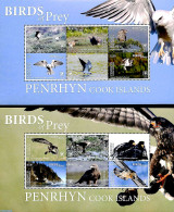 Penrhyn 2018 Birds Of Prey 12v (2 M/s), Mint NH, Nature - Birds - Birds Of Prey - Penrhyn