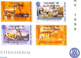 Chad 1996 Overprints Calgary 96 4v, Imperforated, Mint NH, Nature - Various - Animals (others & Mixed) - Philately - R.. - Other & Unclassified