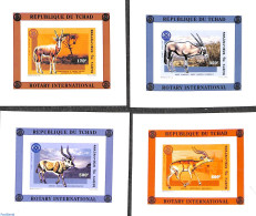 Chad 1996 Rotary 4 S/s, Imperforated, Mint NH, Nature - Various - Animals (others & Mixed) - Rotary - Otros & Sin Clasificación
