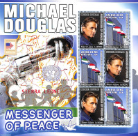 Sierra Leone 2006 Michael Douglas Messenger Of Peace M/s, Mint NH, History - Performance Art - United Nations - Movie .. - Attori