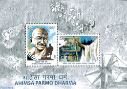 India 2019 Ahimsa Parmo Dharma S/s, Mint NH, History - Nature - Gandhi - Politicians - Birds - Nuevos