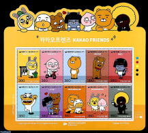 Korea, South 2019 Kakao Friends 10v M/s, Mint NH, Art - Comics (except Disney) - Fumetti