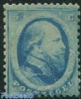 Netherlands 1864 5c Blue, Unused Hinged, Unused (hinged) - Ongebruikt