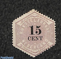 Netherlands 1877 Telegram 15c, Stamp Out Of Set, Unused (hinged) - Télégraphes