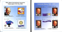 Sao Tome/Principe 2004 Rotary 2 S/s, Imperforated, Mint NH, Various - Rotary - Rotary, Lions Club