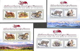 Tajikistan 2020 Predators 4 S/s, Mint NH, Nature - Animals (others & Mixed) - Birds Of Prey - Cat Family - Tadzjikistan