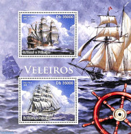 Sao Tome/Principe 2011 Large Sailing Ships S/s, Mint NH, Transport - Ships And Boats - Bateaux