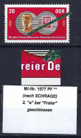 DDR Mi-Nr. 1577 Plattenfehler Nach SCHRAGE Postfrisch - Siehe Beschreibung Und Bild - Plaatfouten En Curiosa