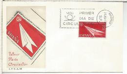 MADRID SPD FDC CORREO URGENTE 3 PTS AVION PAPEL ORIGAMI PLANE - Airplanes