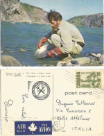 1972 Geology Congress In Montreal Canada - Event Pcard 23aug - Gold Rusher Penning For Gold Firth River Yukon - Mines