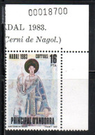 ANDORRE PRINCIPAT ANDORRA 1983 CHRISTMAS NATALE NOEL WEIHNACHTEN NAVIDAD 16p MNH - Unused Stamps