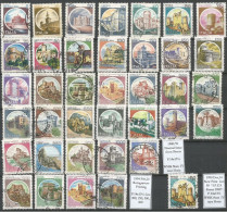 1980/94 Castelli D'Italia Italy Castles Cpl Issue 38v FROM SHEETS Incl. Rotogravure 4v (1994) VFU - 1971-80: Used