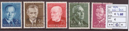 Netherlands Stamps Used 1954,  NVPH Number 641-645, See Scan For The Stamps - Gebraucht