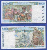 Senegal West Africa States 5000 Francs Afrique De L'Ouest Africa Dell'  Ovest 5000 Franchi 2002 Sign K - Sonstige – Afrika