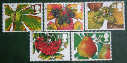 Autumn FRUIT (Mi 1463-1467) 1993 Used Gebruikt Oblitere ENGLAND GRANDE-BRETAGNE GB GREAT BRITAIN - Usados