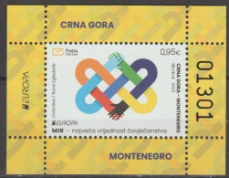 MONTENEGRO 2023 Europa CEPT. The Peace - Fine S/S MNH - Montenegro