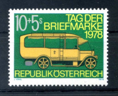 1978 AUSTRIA SET MNH ** 1420 Giornata Del Francobollo, Autobus - Nuovi