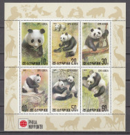 North Korea 1991,6V In Block,Pandabear,pandaberen,MNH/Postfris(L4451) - Bären