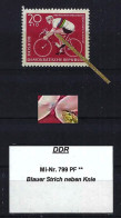 DDR Mi-Nr. 799 Plattenfehler Postfrisch - Siehe Beschreibung Und Bild - Varietà E Curiosità