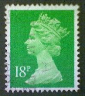 Great Britain, Scott #MH104, Used(o), 1991, Machin: Queen Elizabeth II, 18p, Light Green - Machin-Ausgaben