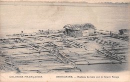 INDOCHINE - Radeau De Bois Sur Le Fleuve Rouge - Flottage - Colonies Françaises - Indo-Chine - Viêt-Nam