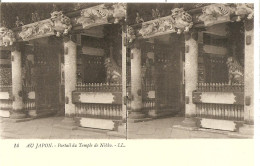 Au Japon -  Portail Du Temple De Nikko - Carte Stereoscopique - Autres & Non Classés