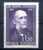 1954 AUSTRIA SET MNH ** 831 Barone Karl F. Von Rokitansky - Ungebraucht