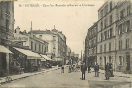 - Dpts Div.-ref-BN278- Hauts De Seine - Puteaux - Carrefour Rousselle Et Rue De La Répubilque - Café - Charcuterie - - Puteaux