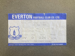 Everton V Liverpool 1989-90 Match Ticket - Match Tickets