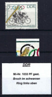 DDR Mi-Nr. 1033 Plattenfehler Gestempelt - Siehe Beschreibung Und Bild - Plaatfouten En Curiosa