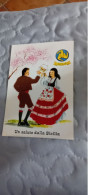 CARTOLINA UN SALUTO DALLA SICILIA- ANNI 50-60 - NON VIAGGIATA - Palermo