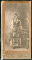 ,Serbia,Atelje Kenig  Beograd,Cabinet Photo Folk Dress(16x8 Cm),as  Scan - Serbie