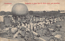 Maroc - CASABLANCA - Préparation Du Ballon Dar-El-BePida Pour Une Ascension - Ed. Inconnu  - Casablanca