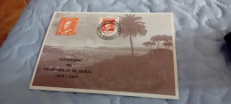 CARTOLINA CENTENARIO DEL FRANCOBOLLO DI SICILIA 1959 - Postzegels (afbeeldingen)