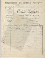 72, Saint-Calais, Imprimerie Catholique, Emile Lefeuvre. 1918. - 1900 – 1949