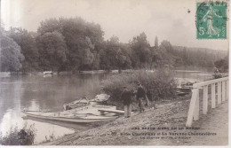 Champugny La Marne Et L'ile D'Amour Carte Postale Animee   1911 - Champigny