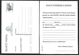 Entire Postcard Sent Banco Fonsecas & Burnay. Rotary. Graphic Industry. Inteiro Postal Repicado Banco Fonsecas & Burnay - Postal Stationery