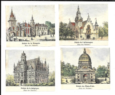 BA29 - IMAGE PAPIER EXPOSITION UNIVERSELLE PARIS 1900 - PAVILLONS - HONGRIE ALLEMAGNE BELGIQUE ETATS-UNI - DESSIN VASSET - Autres & Non Classés