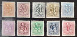 Dienstzegels Nrs 47 - 56 ( Yv 50 € ) - Mint