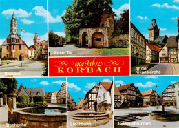 73935507 Korbach Rathaus Enser Tor Kilianskirche Stechbahn Brunnen Fachwerkhaeus - Korbach