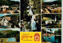 73935380 Triberg Panorama Wasserfall Ortspartie Heimatmuseum Kirche Schwimmbad P - Triberg