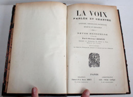 LA VOIX, PARLEE & CHANTEE ANATOMIE PHYSIOLOGIE PATHOLOGIE HYGIENE EDUCATION 1894 / ANCIEN LIVRE XXe SIECLE (2603.96) - Health