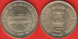 India 5 Rupees 2009 "60 Years Of Commonwealth" UNC - India