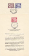 BERLIN 160-162, Ersttagsblatt ETB 21+23, INTERBAU, 1957 - 1e Jour – FDC (feuillets)