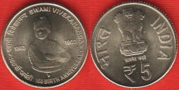 India 5 Rupees 2013 "Swami Vivekananda" UNC - India